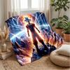 Naruto Printed Flannel Blanket Skin Friendly Warm Decorative Throw for Indoor Couch Bed Daily Use