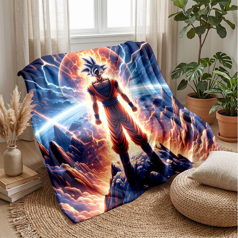 Naruto Printed Flannel Blanket Skin Friendly Warm Decorative Throw for Indoor Couch Bed Daily Use