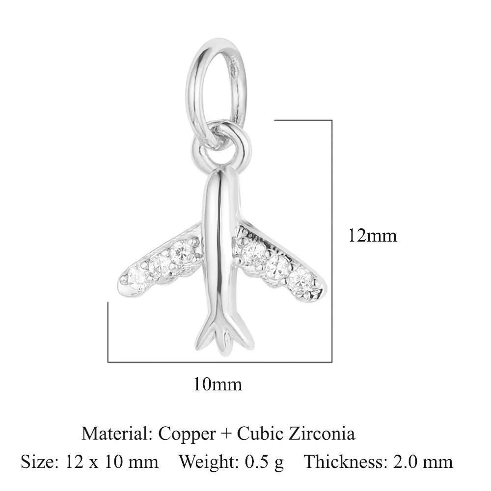 Lips Crescent Heart Crown Beetle Copper CZ DIY Jewelry Charms Triangle Evil Eye Flame Dancer Bracelet Earring Making