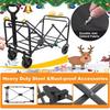 [Heavy Duty] Folding Wagon Cart | Heavy Duty | 360°All Terrain Wheels, Side Pockets, Large Capacity Collapsible | For Camping,