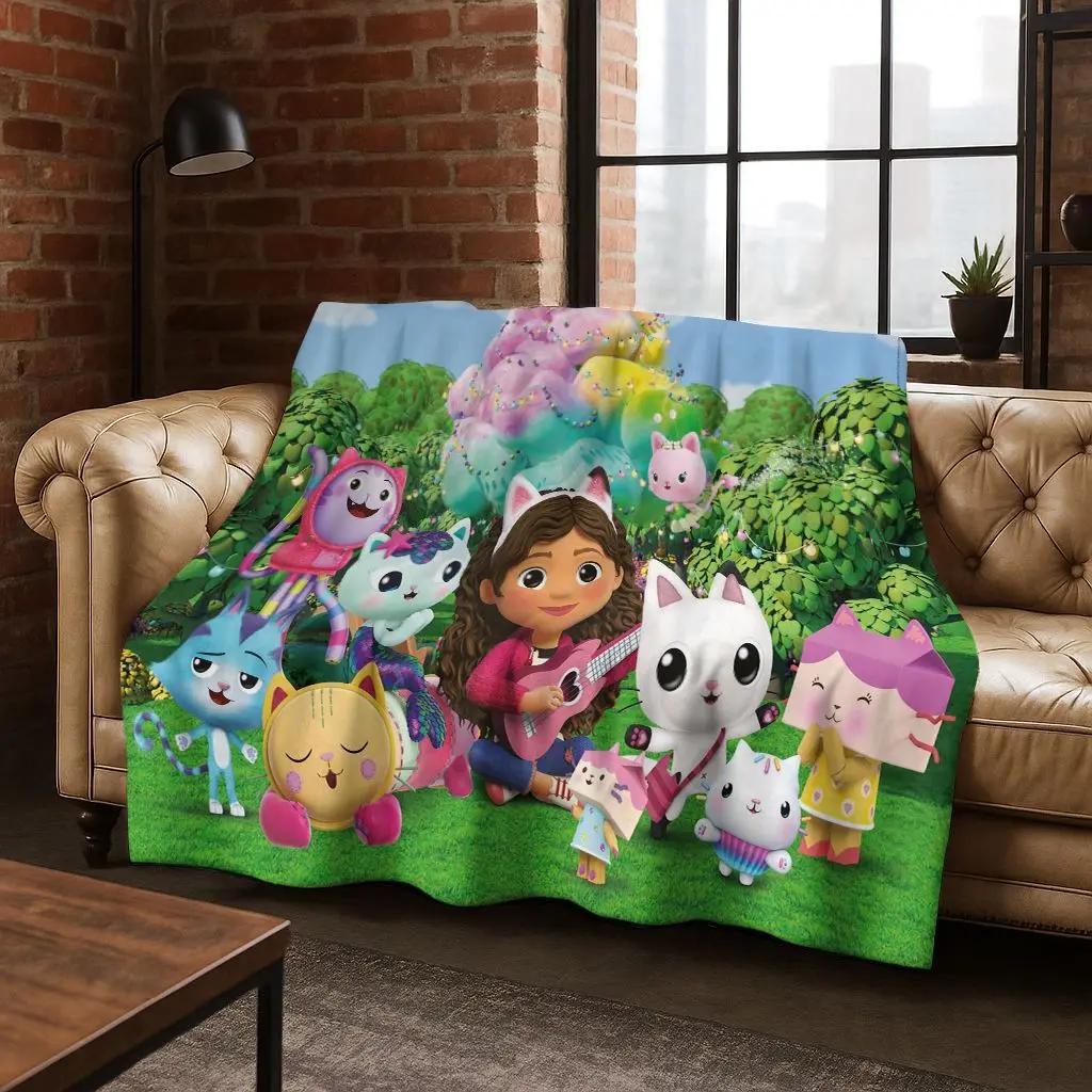 26 Stili Cartone Animato La Casa delle Bambole di Gabby Regalo per Ragazza Coperta in Flanella, Calda e Accogliente Morbida Coperta Plaid per Casa Camera da Letto Letto Divano Coperta Bambino