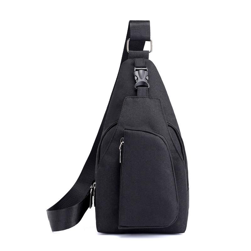 Men's bag, multi-layer men's breast bag, buckle Oxford cloth sports breast bag, outdoor small bag, men's messenger bag.