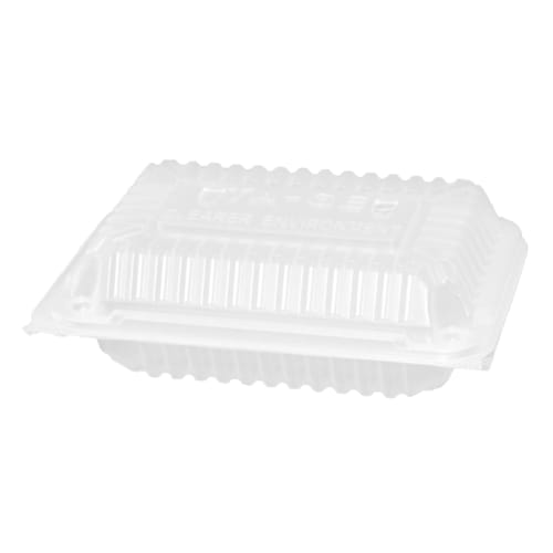 Takeout Containers, Heat-Resistant Food Packs, Horizontal, Medium, 100-Count, Microwaveable, with Integrated Lids, PP Containers