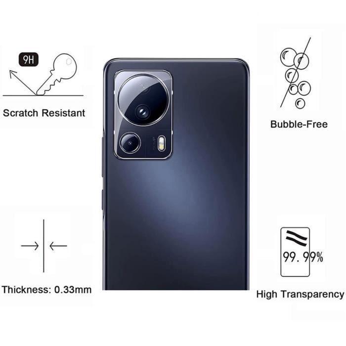 Camera Protection - Phonillico - Xiaomi 13 Lite - Tempered Glass - Pack of 2 - Scratch-resistant