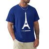I Love London Eiffel Tower Funny Design T Shirt Harajuku Short Sleeve T-shirt 100% Cotton Graphics Tshirt Tops