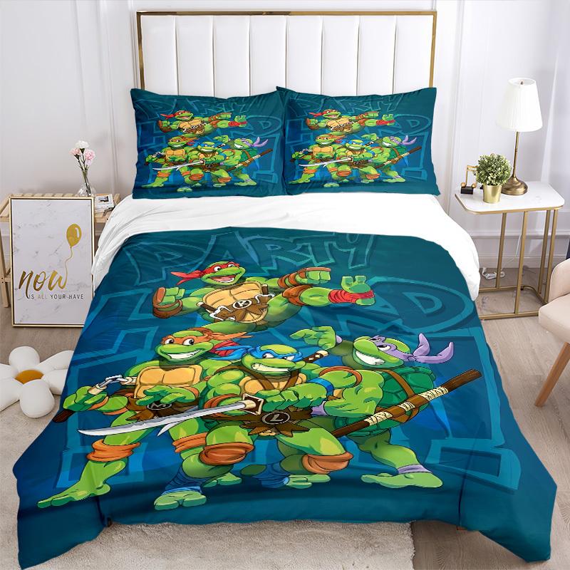3pcs Turtles, Party Bedding Set: Perfect for Bedroom or Guest Room. Soft and Comfortable with No Core Included yy251031073