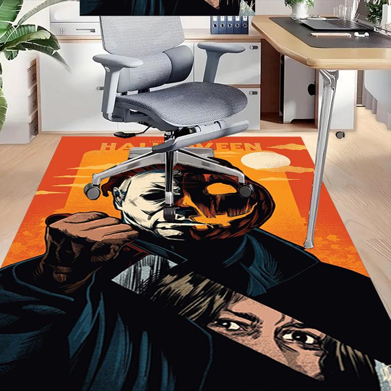 Halloween Horror Icon Carpet For Playroom Bedroom Living Room Sofa Home Decorkids Game Area Rug Nonslip Floor Mat