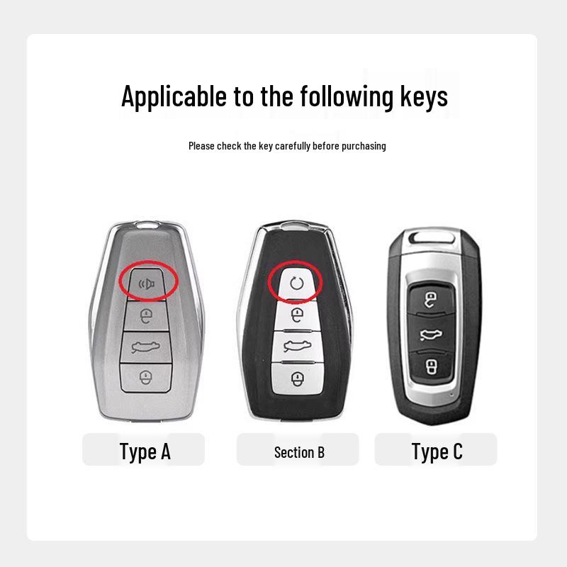 Geely Emgrand Key Cover for Xingrui, Xingyue L, Binrui Cool, Boyue, Binyue, GS Models – Metal Shell
