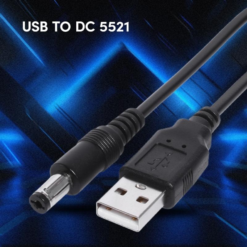 Reliable USB to DC5.5 x 2.1mm Power Cable Suitable for Navigation, Radios, and Alarm Clocks 1meter/39.37inch Length