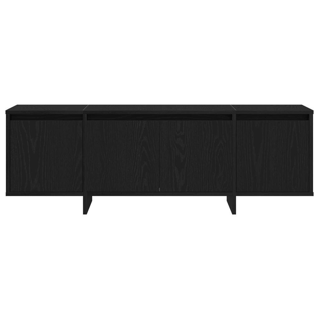 TV Cabinet Black Oak Effect 120 x 30 x 40.5 cm