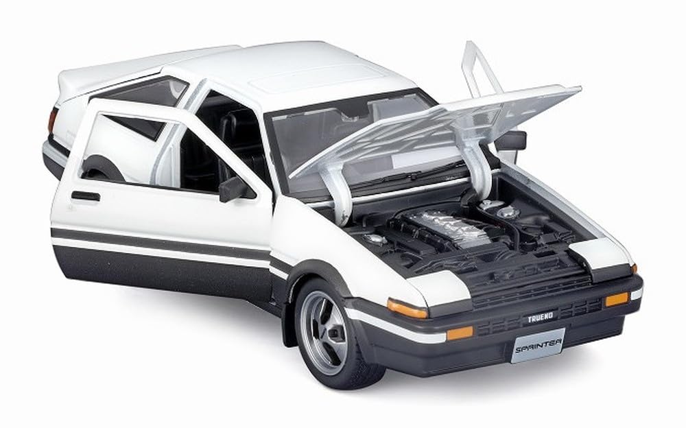 Kyosho Maisto Maßstab Toyota Sprinter Trueno Fertigmodell MS32916WT 1/24 (AE86) Weiß schwarz