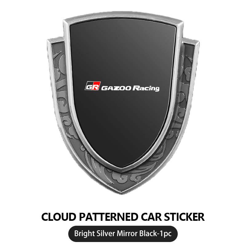 Car Styling 3D Shield Metal Emblem Badge Sticker Decoration Decal For Toyota GR MN Corolla Yaris Aygo Prius RAV4 Crown CHR Camry
