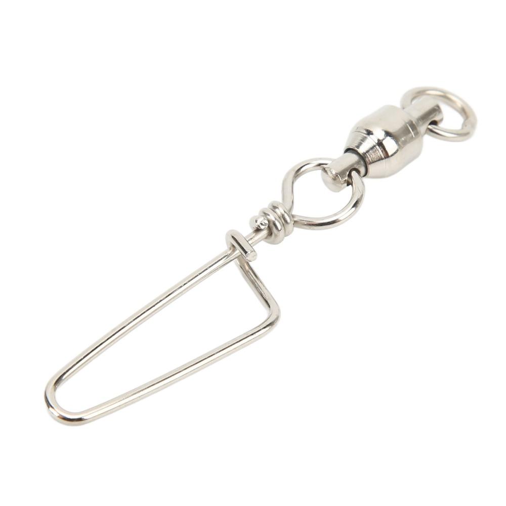 25PCS Stainless Steel Ball Bearing Swivels Rotatable Fishing Swivels Saltwater Fishing