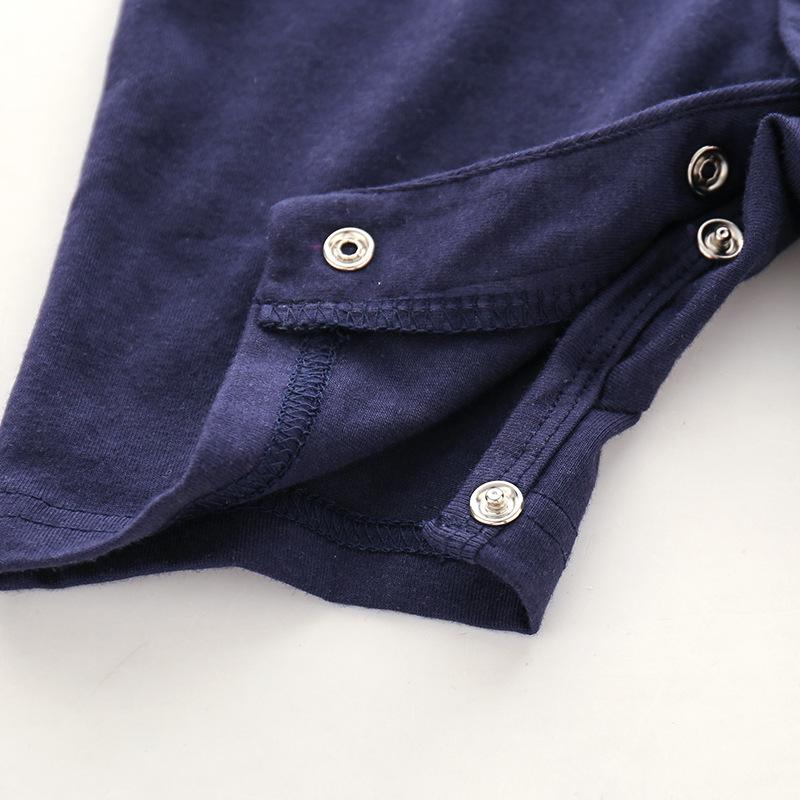 Stylish Pure Cotton Baby Romper: Knitted Short-Sleeve Gentleman Onesie for Newborns