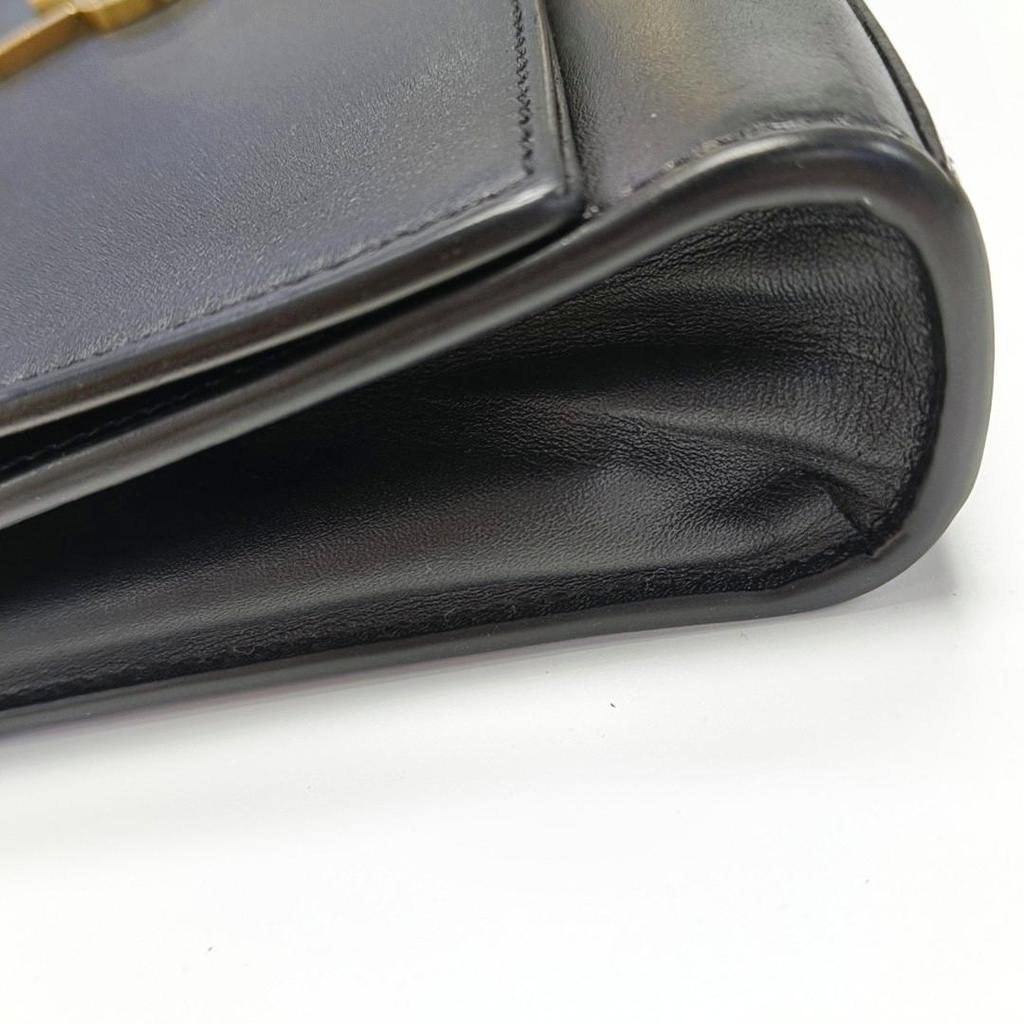 [Naudotas] Ysl Kate Auksinio Logotipo Grandinėlė Lygios Odos Kutai Peties Rankinė - Geros Būklės #1LVX4KR