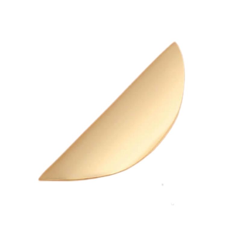 1PC Wardrobe Door Pulls Furniture Drawer Knob Handle Pulling Door Crescent Design Brass Handle Cupboard Shoe Cabinet