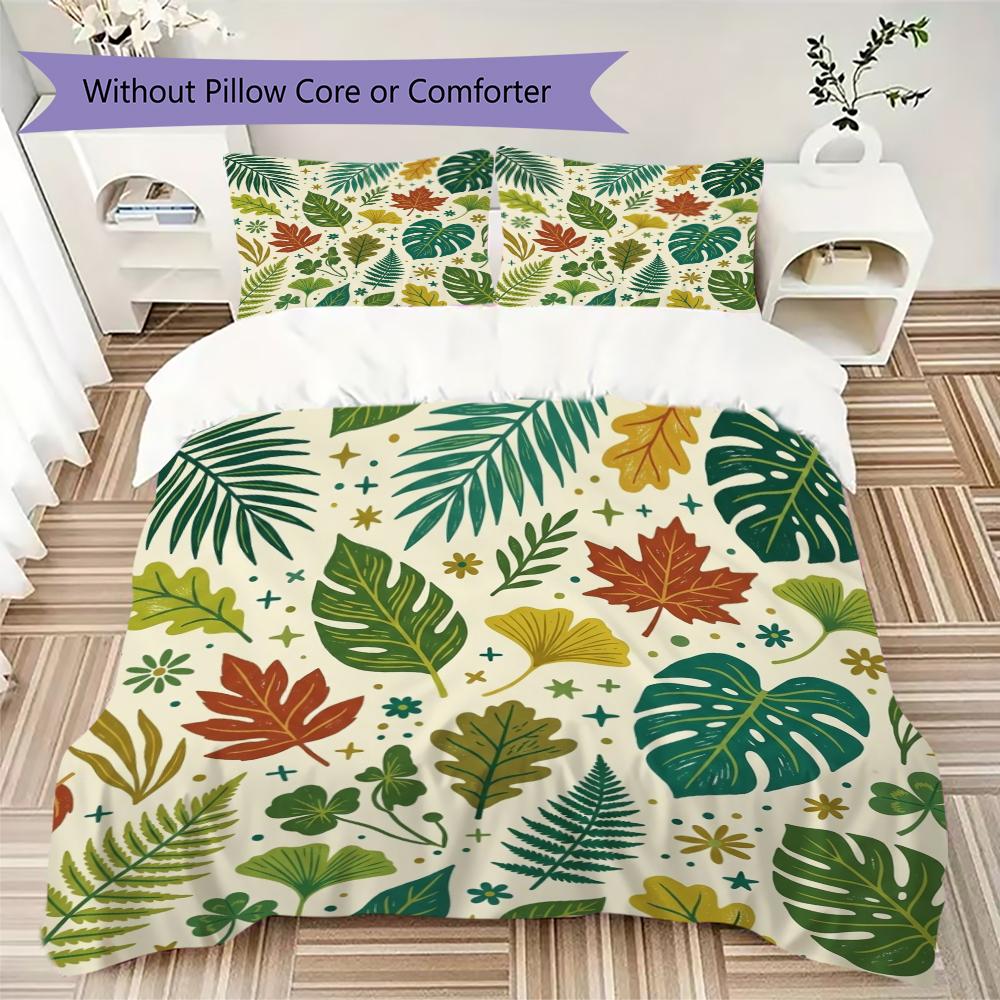 Cute Cartoon Pattern Bedding uilt Set uilt Cover Pillowcase Home Decoration Birthday Gift (1 * duvet cover + 2 * pillowcase  without core)48