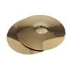 2 Pieces Alloy Hi Hat Cymbals 14inch for Drum Set Parts, Golden
