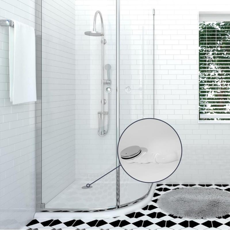 Shower Tray Drain Fitting With Odor Prevention Hair Strainer and Drain Elbow for Bathroom Floor Drainage System
