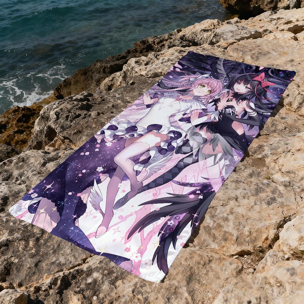 P-puella M-magi M-mado-ka M-magica Cartoon Towel Beach Quick Dry Soft Pool Towels Gift for Travel Gym Shower Camping sports