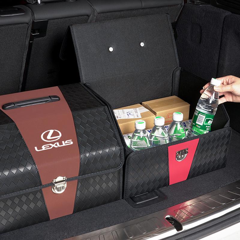 Lexus Car Trunk Leather Storage Box Stowing Tidying Bag For Lexus F SPORT ES RX NX LS UX LM LX GX LC RZ IS CT GS RC HS SC LXB