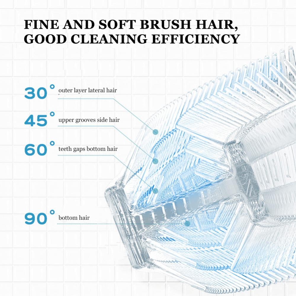 Rechargeable U-Shaped Toothbrush 360 Degree Rotation Kids Electric Toothbrush  Travel