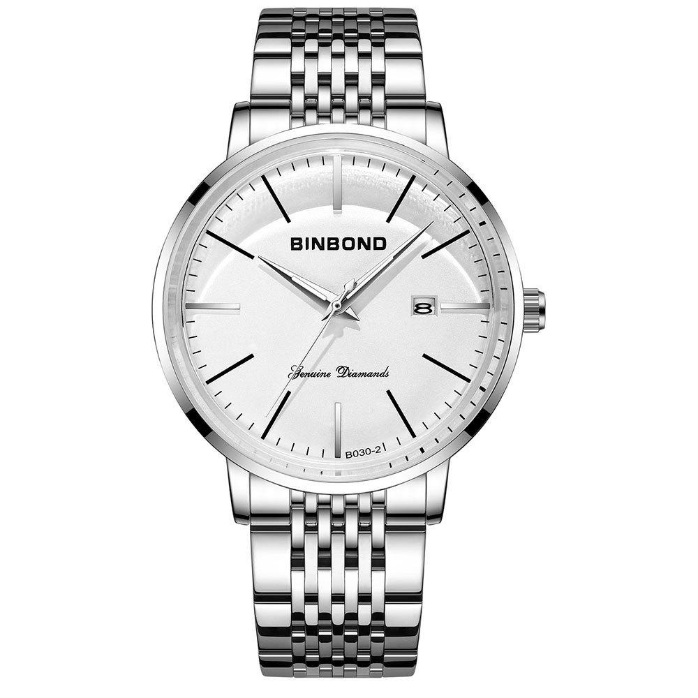 Binbang Ultra-Thin Men s Curved Screen Watch with Butterfly Strap - Luminous, Waterproof, Large Dial Steel Wristwatch