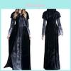 Bezauberndes Damen Böse Königin Gothic Hexenkostüm mit eleganten langen Glockenärmeln