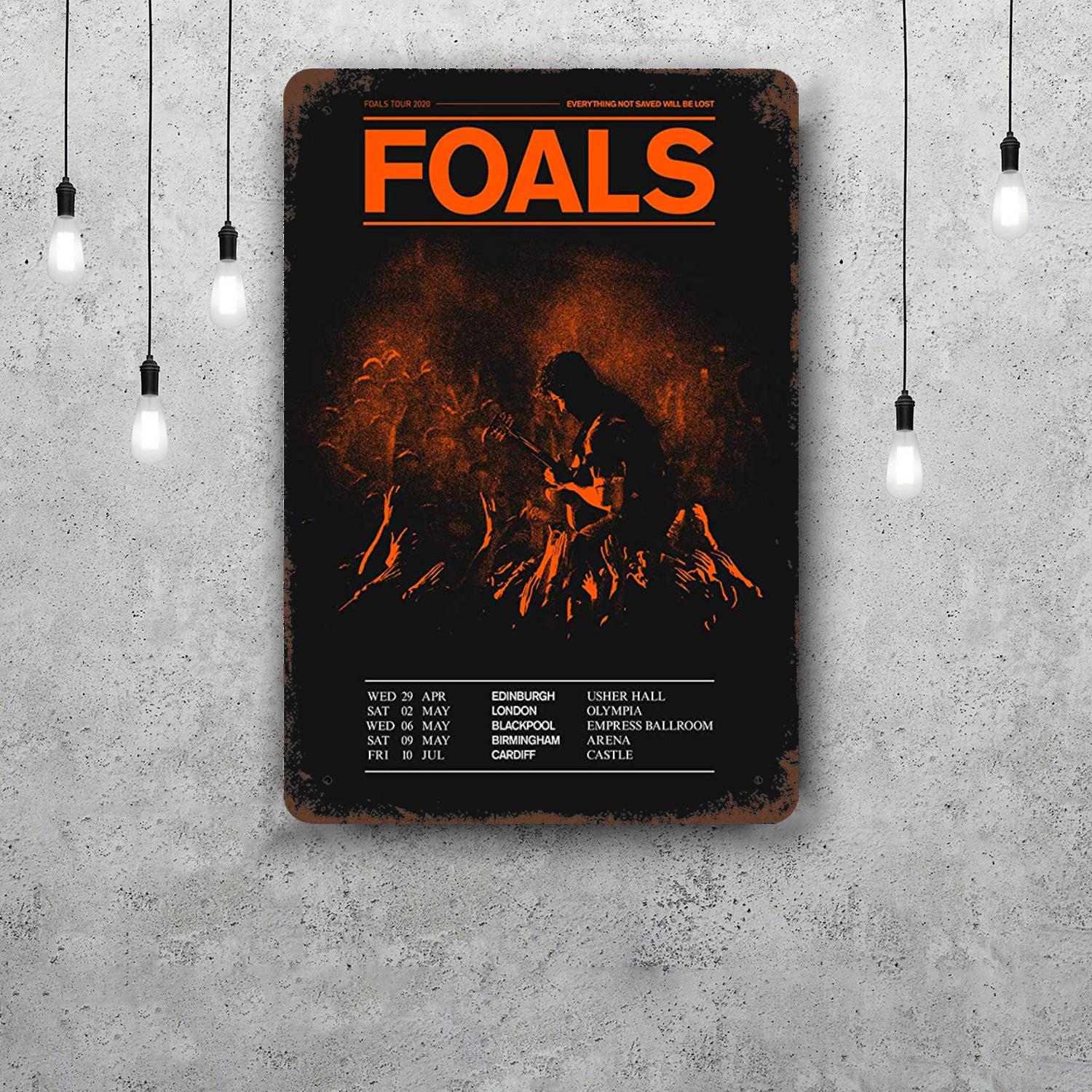 

Foals Decor Poster Vintage Tin Sign Metal Sign Decorative Plaque for Pub Bar Man Cave Club Wall Decoration 20x30cm（7.8x11.8inch）