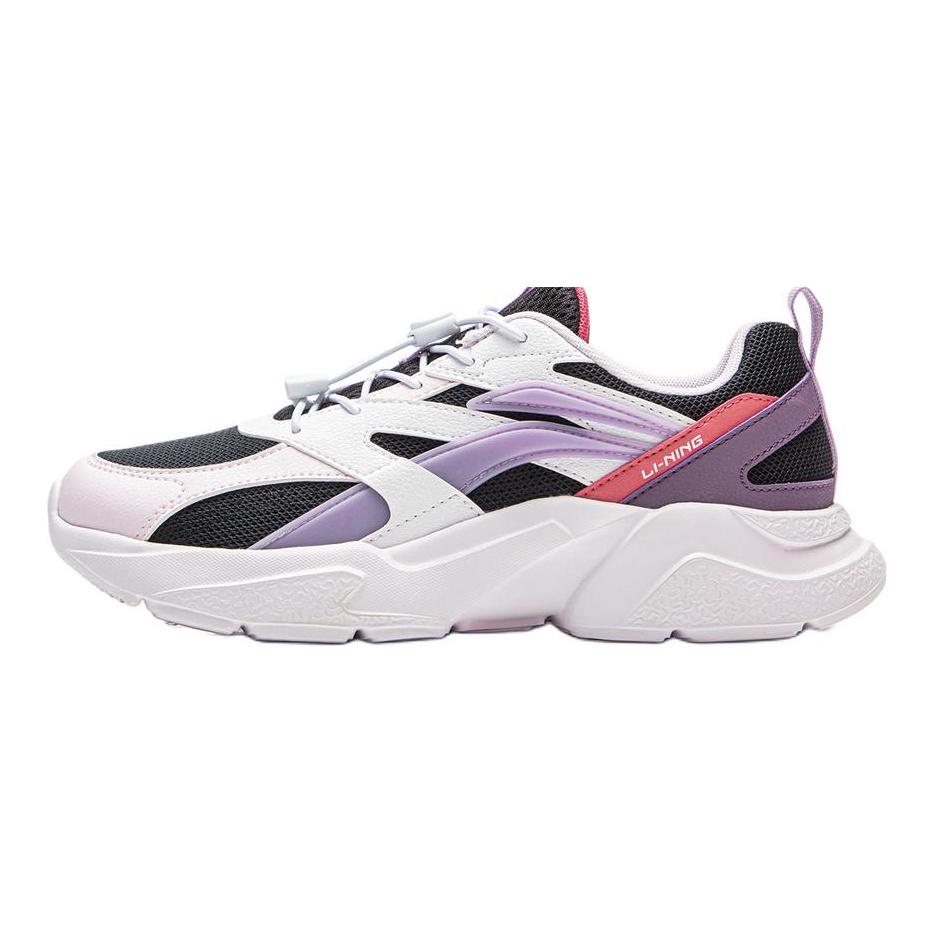Li Ning Kids Comfortable Fashionable Versatile Breathable Support Low-Top Running Shoes Kids sneaker Black Standard-White Plain-Purple-Pink YKCU210-10