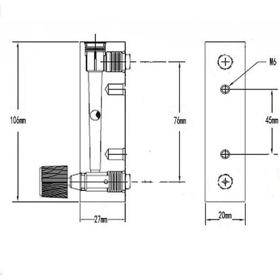 0.1-0.4 0.1-1 0.15-1.5 2-25 0.5-5 1-10 1.5-15 2-20L/min LZM-6T N2 Nitrogen Flowmeter Rotameter with Valve Push In 6mm Tube(2-20L Per Min)