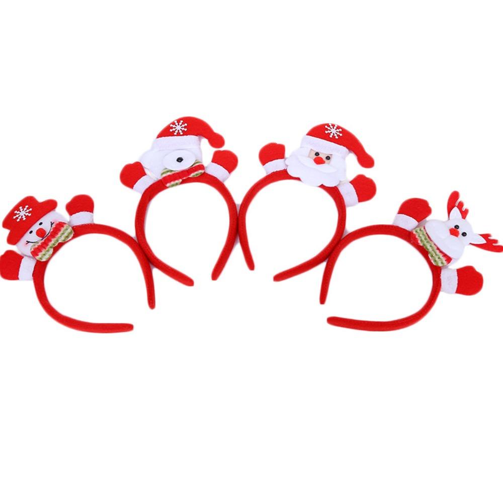 Snowman Christmas LED Headband Elk Santa Hairband Snowman LED Light Headband  Party Decoration