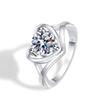 1 Carat Four Prong Simulated Moissanite Adjustable Ring for Women Korean Fashion Engagement Daily Wear Fashion Jewelry