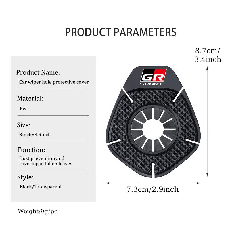 Car Silicone Dust Cover Wiper Hole Protection Auto Accessories For Toyota Camry Highlander C-HR Hilux Vios Rav4 Prius Yaris TRD