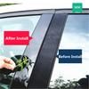 8x Gloss Black Pillar Posts Cover Door Window Trim Decal For Ford 2009-2019 Flex