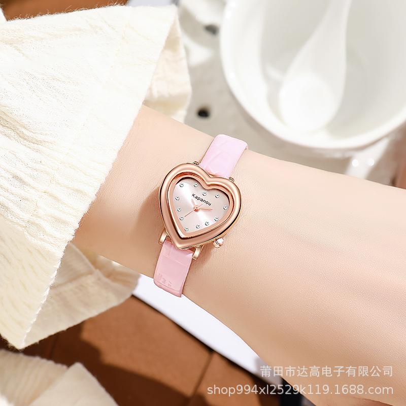Thin Belt Mori Love Small Dial Watch Female High Value Student Simple Temperament French Niche Fashion Watch