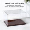 Transparent Acrylic Acrylic Display Case Stackable Design No-glue Assembly Dustproof Cover Wooden Bottom Model Display Case