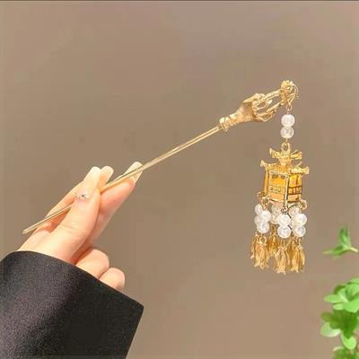 1 ks Národní styl Nová čínská schodová vějířová perlová třásňová sponka do vlasů Dámská starožitná starší Hanfu kotoučová sponka do vlasů sponka do vlasů