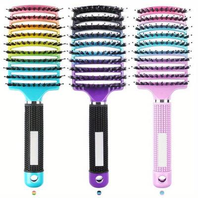 Brosse à cheveux en Nylon pour filles, peigne de Massage du cuir chevelu pour femmes, brosse à cheveux humide et bouclée démêlante pour Salon de coiffure, outil de coiffure