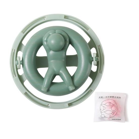 

1 комплект мяч для стирки забавный дизайн в форме человека мяч для стирки легко очищаемый многоразовый плавающий фильтр для улавливания волос товары для дома зелёный