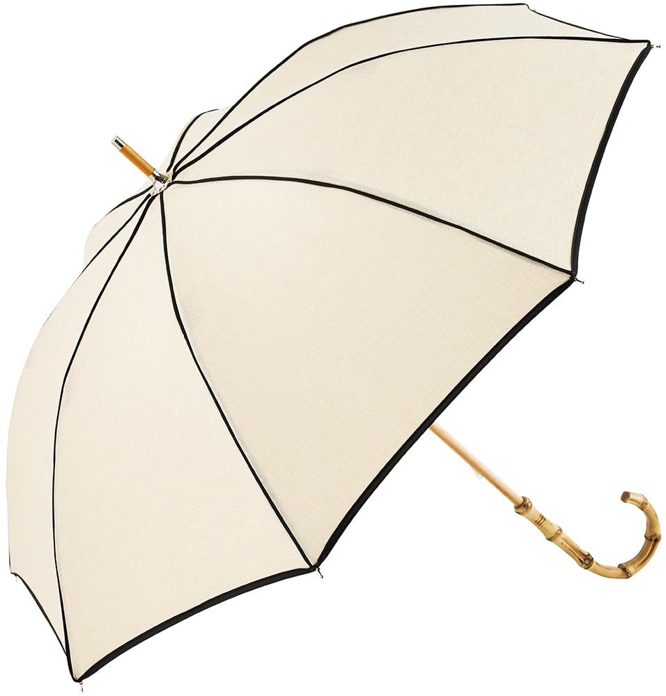 Because Long Plain Ivory Umbrella, Piping, B-951024