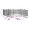 12 Panel Pet Cage with Door Black 35 x 35 cm Steel