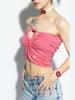ASIF CALIE Shirring Ribbon Tube Top Pink