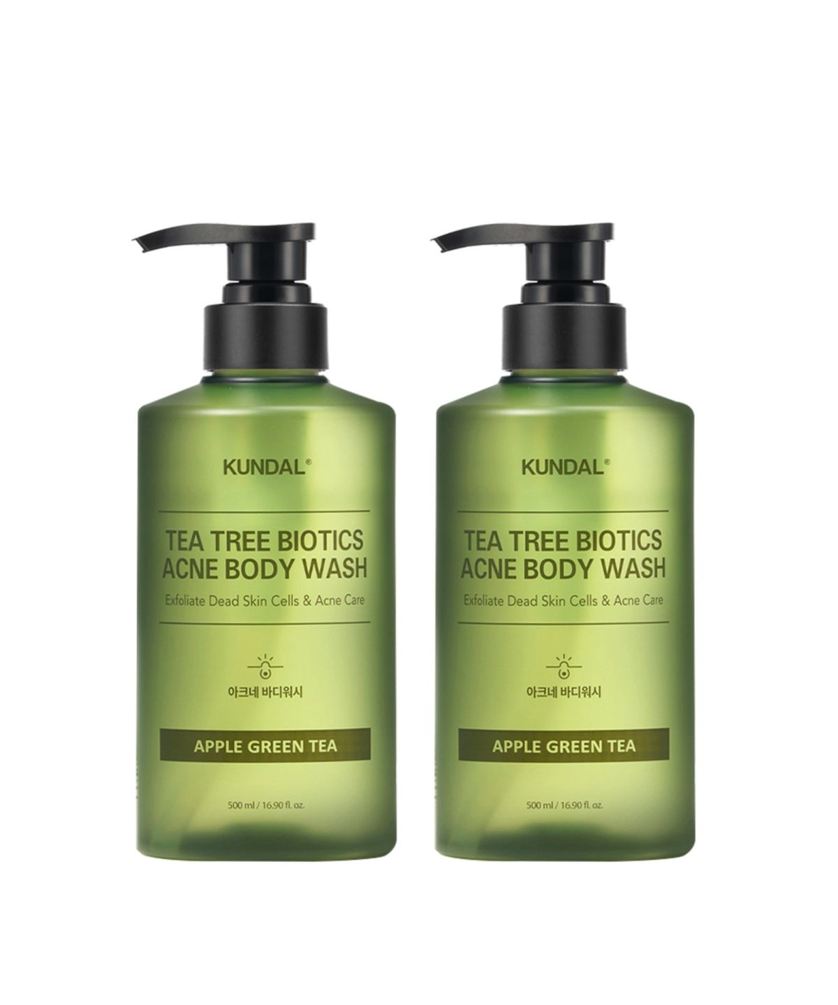 Tea Tree Probiotics Acne Body Wash 500ml 2-pack [Apple Green Tea]