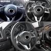 Fit For Mazda 3 M3 Axela 2014 2015 2016 Chrome Interior Steering Wheel Panel Cover Trim Inner Garnish Molding Badge Frame Insert