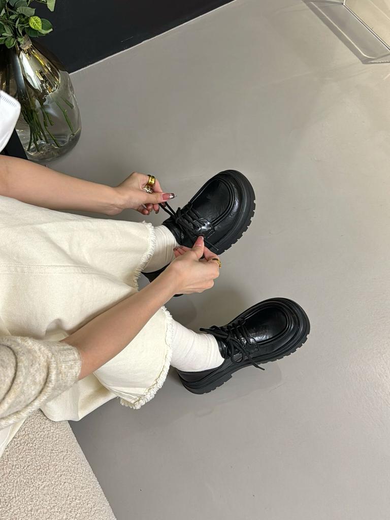 2025 Spring New Small Leather Shoes Women Wear High-end Thick-soled Heightening Uniform Women's Boots College Style Versatile Loafers