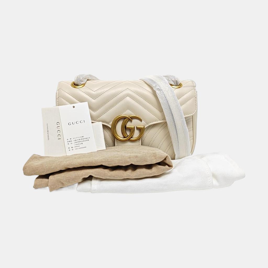 [Occasion] Sac bandoulière GG Marmont matelassé logo doré à chaîne Petit - Excellent #1V34W91