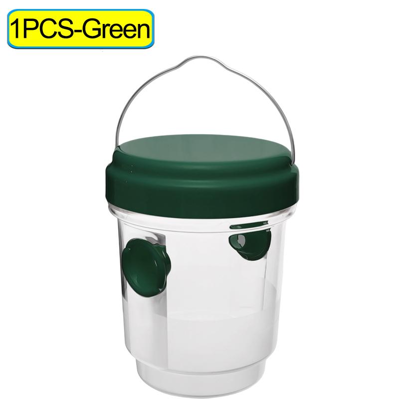 5/1PCS Reusable Wasp Trap Outdoor Hanging Transparent Insect Catcher Boxes Household Garden Farm Protector Pest Control with Lid