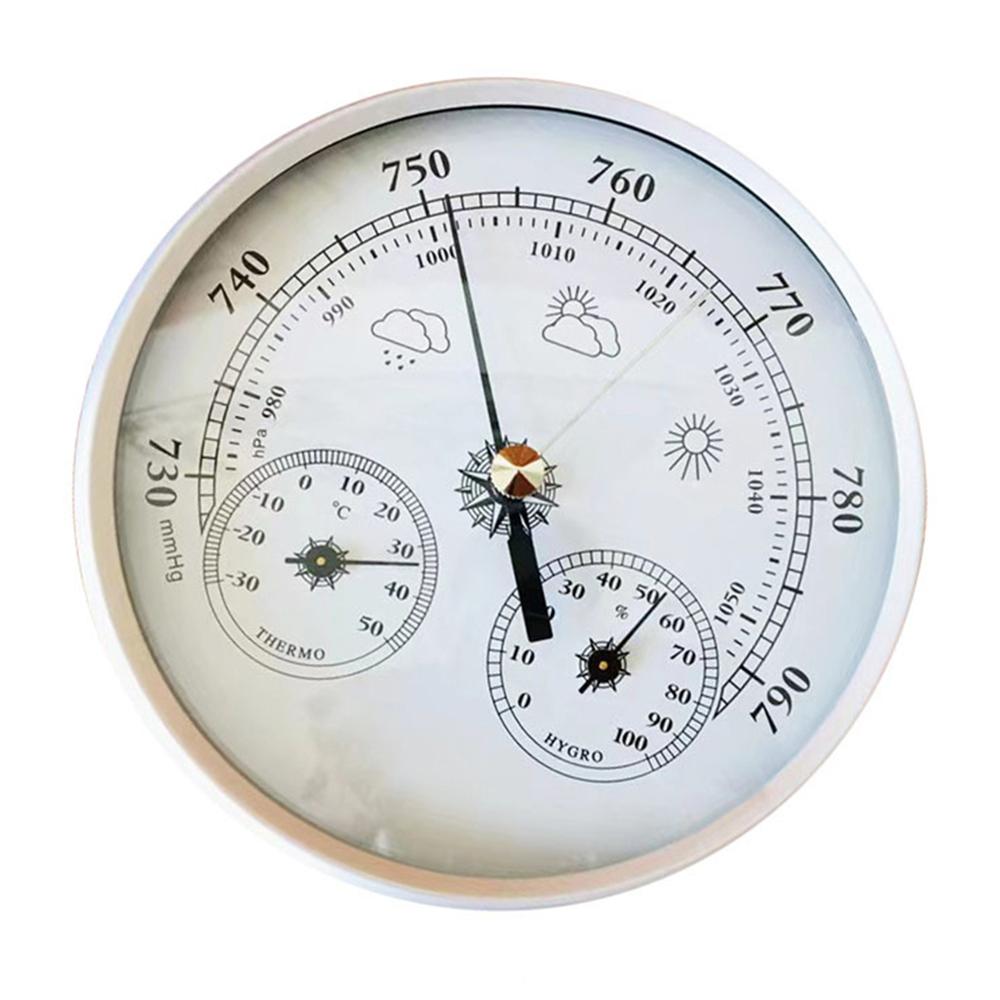 130MM 3-in-1 Multifunction Pointer Thermometer Hygrometer Barometer Weather Station Instruments Weather Forecasting Instruments