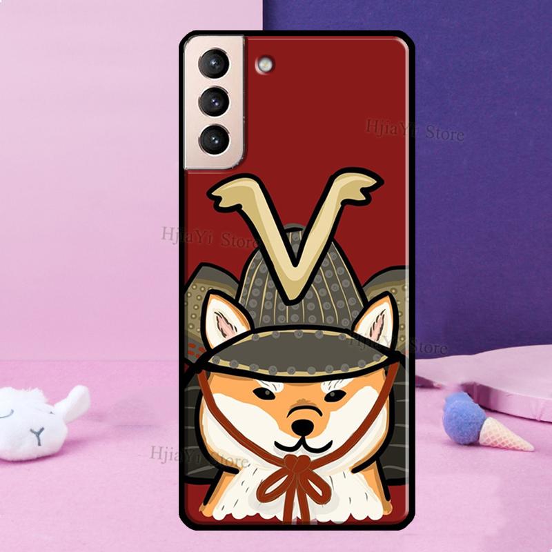 Cute Shiba Inu Phone Case For Samsung Galaxy S21 Ultra S8 S9 S10 S22 Plus Note 10 20 Ultra S20 FE Cover